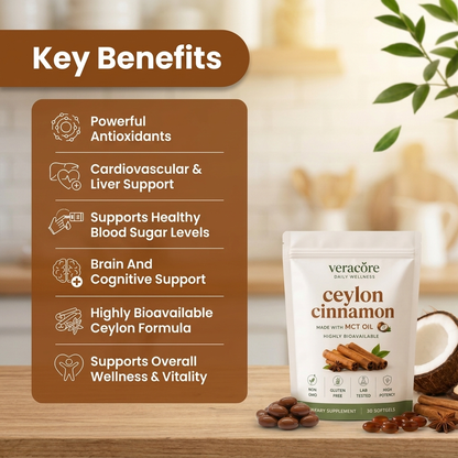 Ceylon Cinnamon+ 7200mg Equivalent with MCT Oil
