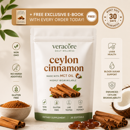 Ceylon Cinnamon+ 7200mg Equivalent with MCT Oil