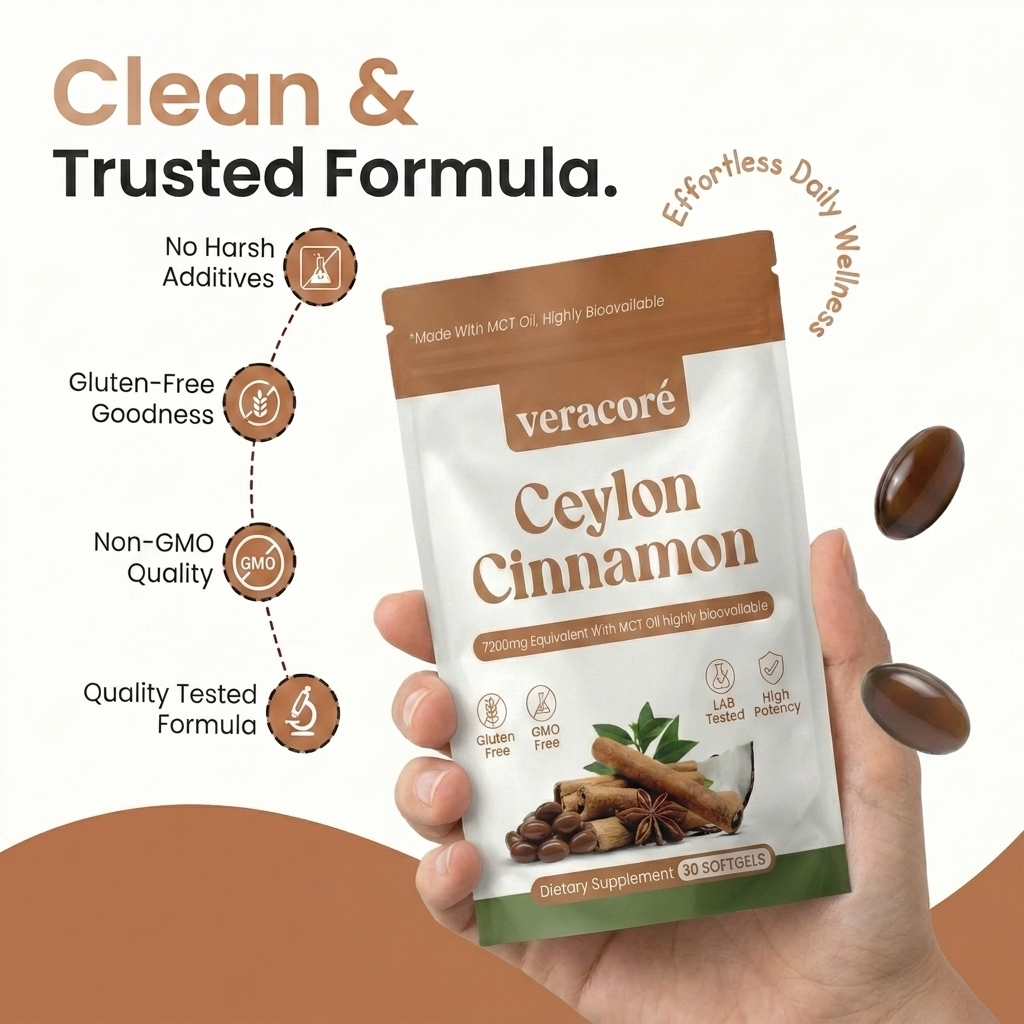 Ceylon Cinnamon+ 7200mg Equivalent with MCT Oil